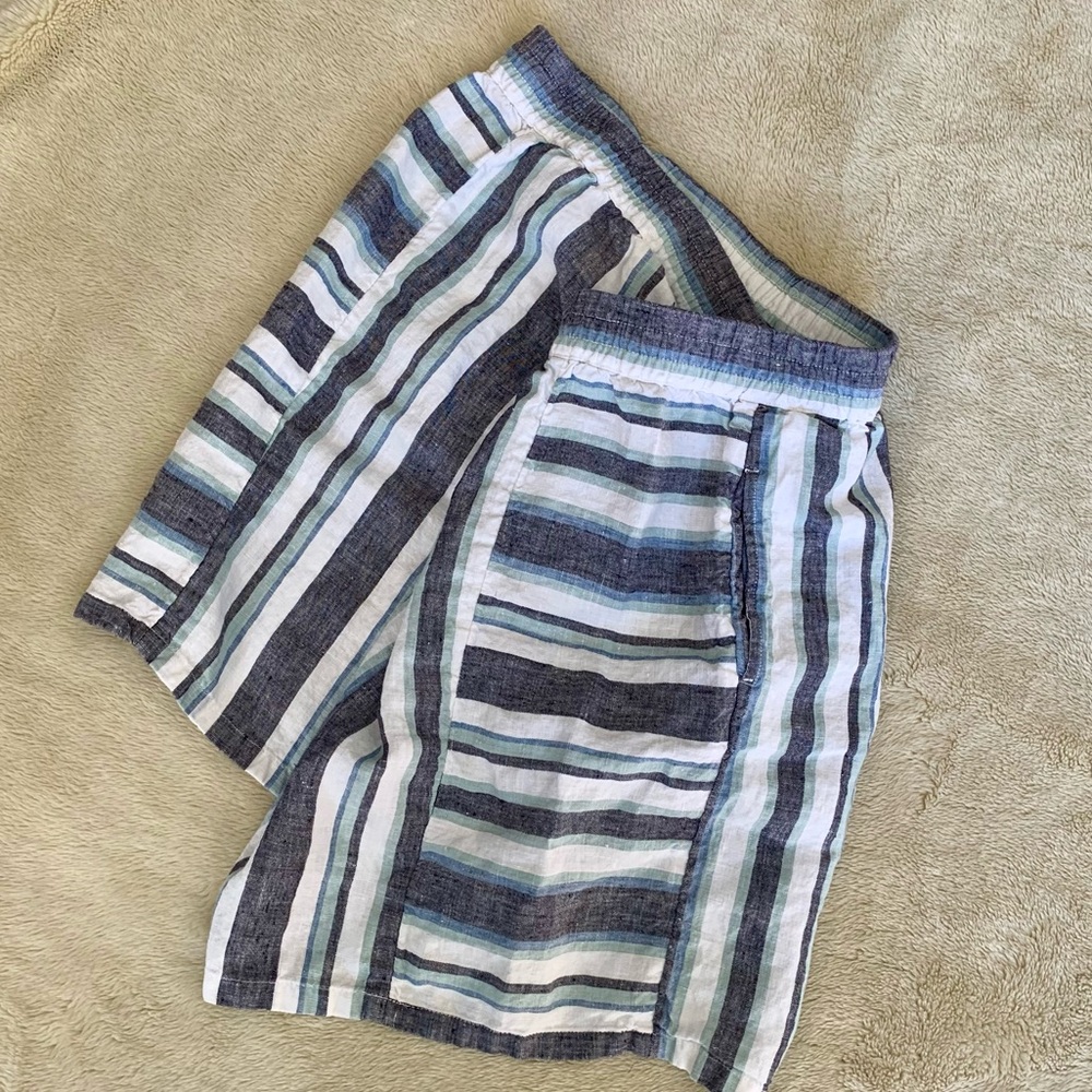 Coldwater Creek striped linen shorts PXL - Picture 5 of 6